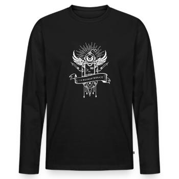 linux masterrace - Männer Premium Bio Langarmshirt - Schwarz - Vorne - Nico (187cm)