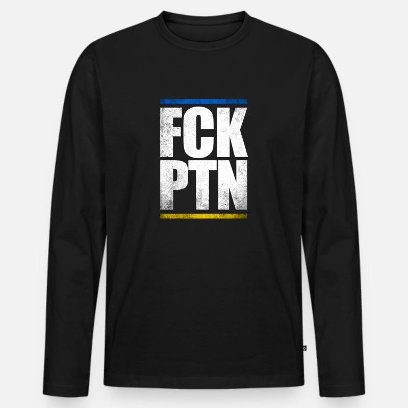 FCK PTN - Männer Premium Bio Langarmshirt - Schwarz