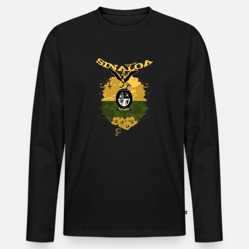 Sinaloa Mexico - Männer Premium Bio Langarmshirt - Schwarz