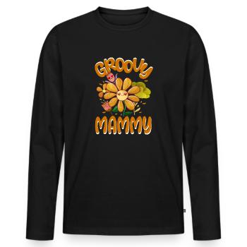Groovy Mammy Family Matching Vintage Family - Männer Premium Bio Langarmshirt - Schwarz - Vorne - Nico (187cm)