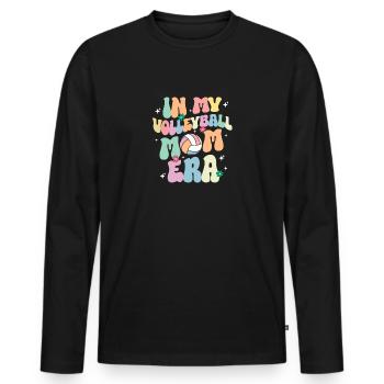 In My Volleyball Mom Era Cute Volleyball Mama - Men's Premium Organic Long Sleeve Shirt - black - Front - Nico (187cm)