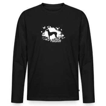 PODENCO Hund Hund Windhund Wilsigns - Männer Premium Bio Langarmshirt - Schwarz - Vorne - Nico (187cm)