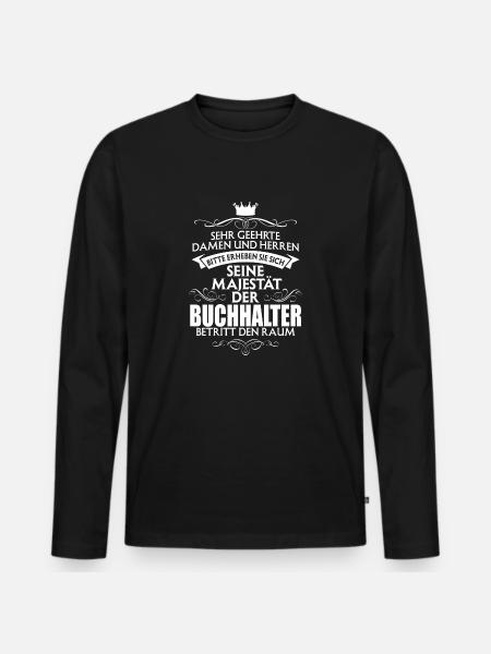 BUCHHALTER - Majestät - Männer Premium Bio Langarmshirt - Schwarz