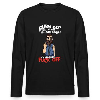 Lustiger Witzig Gesundheit Statement Spruch - Männer Premium Bio Langarmshirt - Schwarz - Vorne - Nico (187cm)