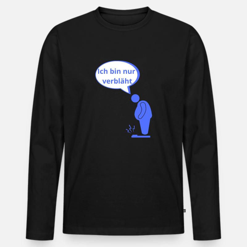 verbläht - Männer Premium Bio Langarmshirt - Schwarz