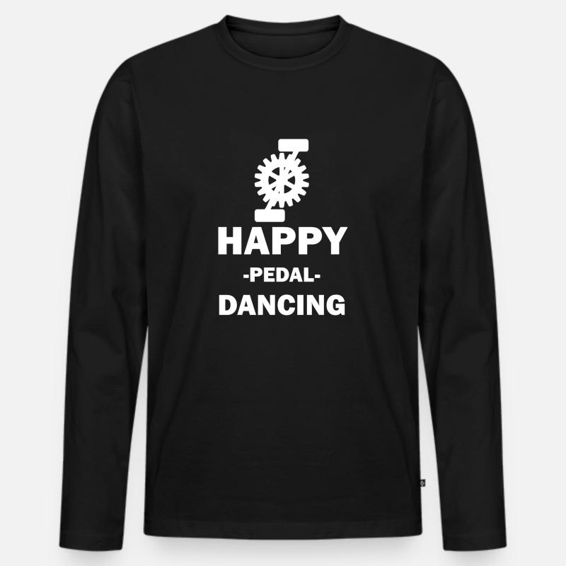 Dancing Dance Music - Männer Premium Bio Langarmshirt - Schwarz