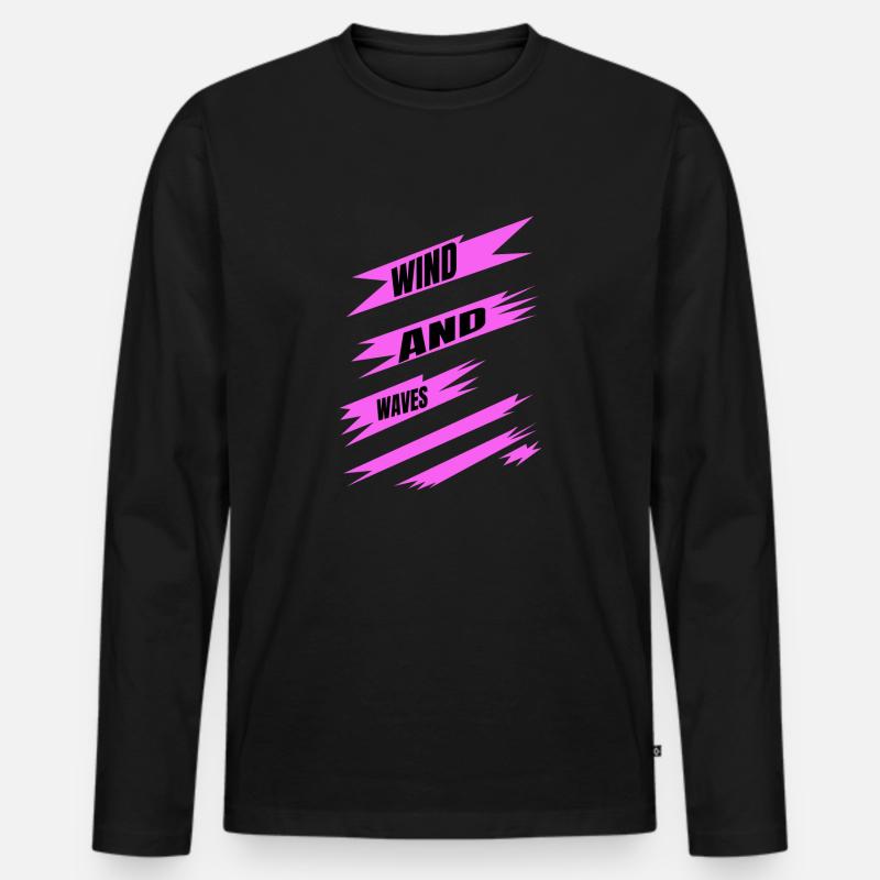 quote windsurfing competitions self-expression - Männer Premium Bio Langarmshirt - Schwarz