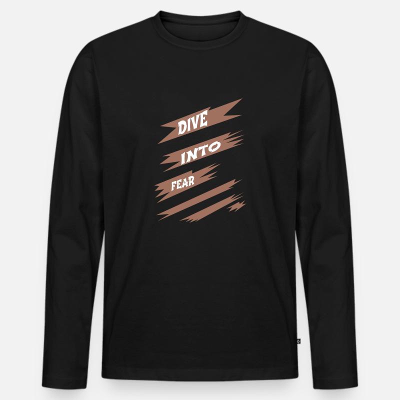 Fun Inner Courage Courage Mindset - Men's Premium Organic Long Sleeve Shirt - black
