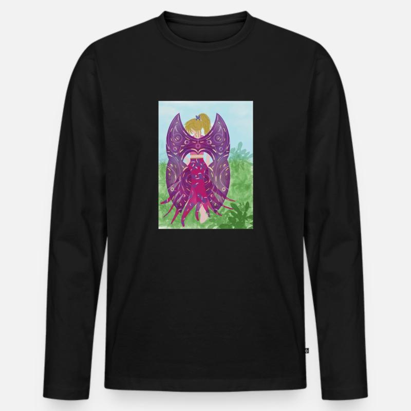 Zauberhafte Fee - Männer Premium Bio Langarmshirt - Schwarz