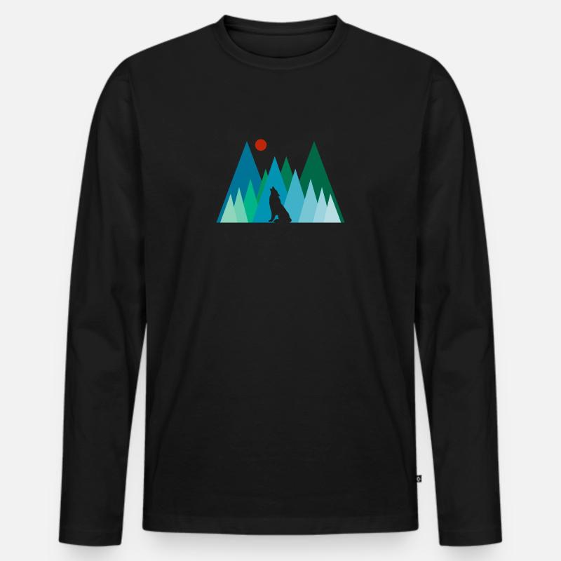 Outdoor - Männer Premium Bio Langarmshirt - Schwarz