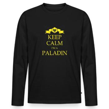 Paladin RPG Nerd Geek Cadeau - T-shirt manches longues Premium bio Homme - noir - Devant - Nico (187cm)
