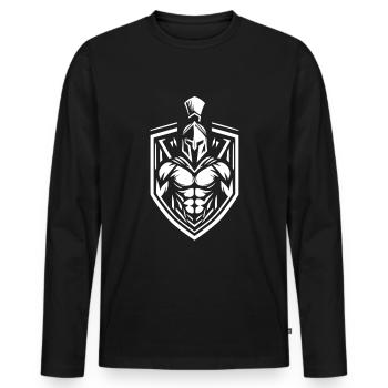 Sparta Spartan Warrior Roman Gladiator Ancient - Men's Premium Organic Long Sleeve Shirt - black - Front - Nico (187cm)