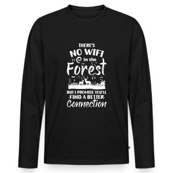 Nature Recreation - Men's Premium Organic Long Sleeve Shirt - black - Front - Nico (187cm)