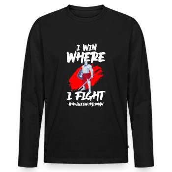 Swordsman Fighter Dagger Japan - Men's Premium Organic Long Sleeve Shirt - black - Front - Nico (187cm)