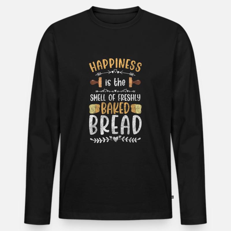 Backen Cupcake - Männer Premium Bio Langarmshirt - Schwarz