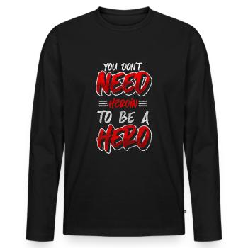 Drogen Abhängig Motivation Joint - Männer Premium Bio Langarmshirt - Schwarz - Vorne - Nico (187cm)