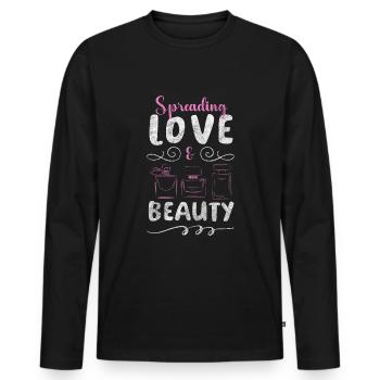 Entretien des flacons de parfum Parfumerie - T-shirt manches longues Premium bio Homme - noir - Devant - Nico (187cm)