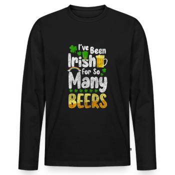 Pub Drinking Excursion Alcohol - Men's Premium Organic Long Sleeve Shirt - black - Front - Nico (187cm)