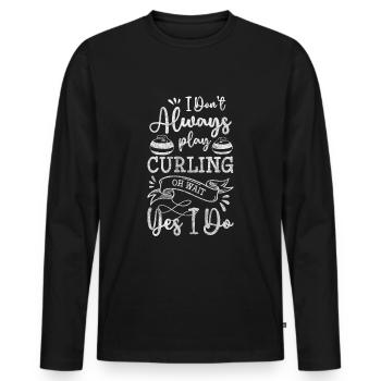 Sport Mannschaft Eisbahn Eishalle - Männer Premium Bio Langarmshirt - Schwarz - Vorne - Nico (187cm)