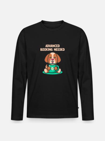 Advanced booking requires introverted C - Men's Premium Organic Long Sleeve Shirt - black