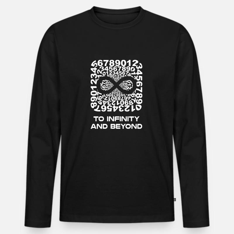 infinitybeyond wite - Männer Premium Bio Langarmshirt - Schwarz