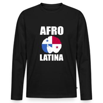 Afro Latina - Männer Premium Bio Langarmshirt - Schwarz - Vorne - Nico (187cm)