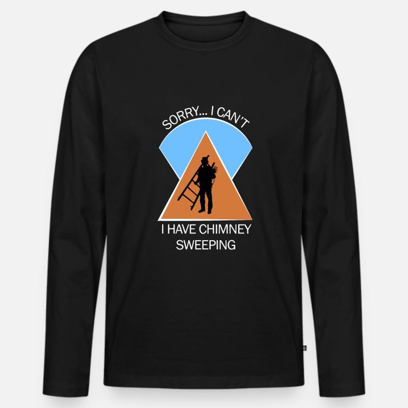 Schornsteinfeger Schlotfeger - Männer Premium Bio Langarmshirt - Schwarz
