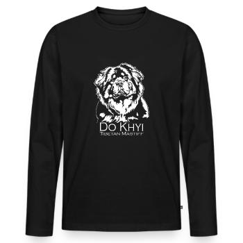 Do Khyi Mastiff Tibétain Portrait Chiens Wilsigns - T-shirt manches longues Premium bio Homme - noir - Devant - Nico (187cm)