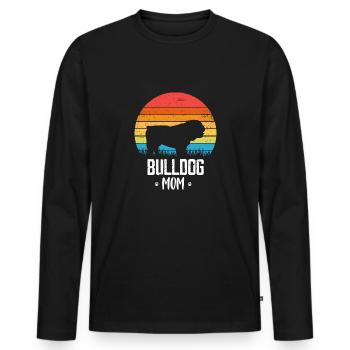 Bulldogge Hunderasse - Männer Premium Bio Langarmshirt - Schwarz - Vorne - Nico (187cm)
