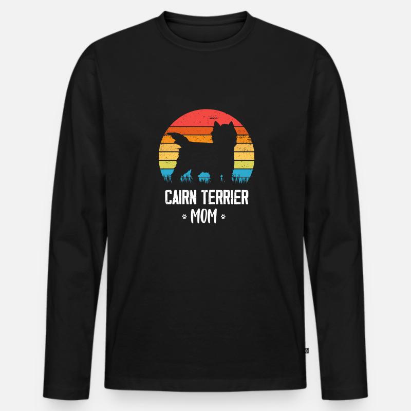 Cairn Terrier - Männer Premium Bio Langarmshirt - Schwarz