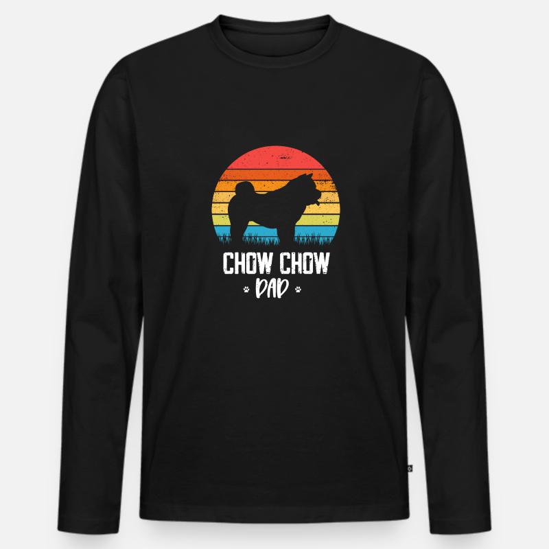 Chow Chow - Männer Premium Bio Langarmshirt - Schwarz