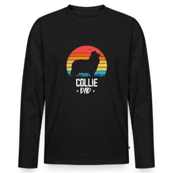Collie - Men's Premium Organic Long Sleeve Shirt - black - Front - Nico (187cm)