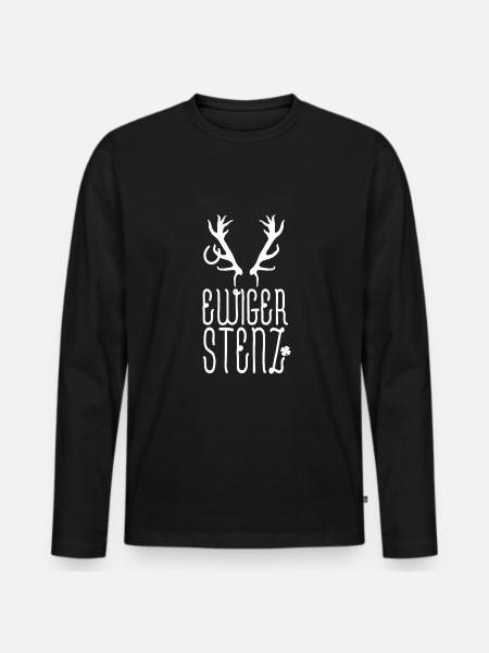 Ewiger Stenz - Männer Premium Bio Langarmshirt - Schwarz