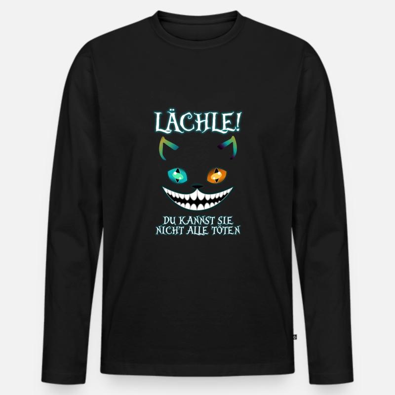 Lächle du Kannst Sie Nicht alle töten - Männer Premium Bio Langarmshirt - Schwarz