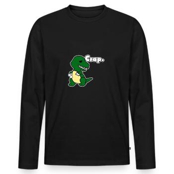 Dino Klopapier lustig Tier Arme Geschenk Dinos - Männer Premium Bio Langarmshirt - Schwarz - Vorne - Nico (187cm)