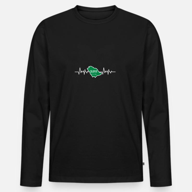 Saudi Arabien - Männer Premium Bio Langarmshirt - Schwarz