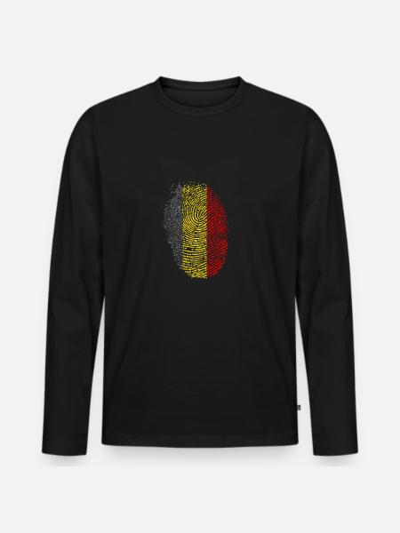 Belgium - Men's Premium Organic Long Sleeve Shirt - black
