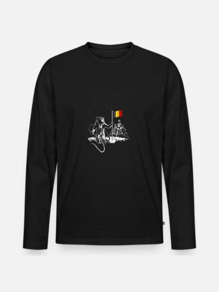 Belgique - T-shirt manches longues Premium bio Homme - noir