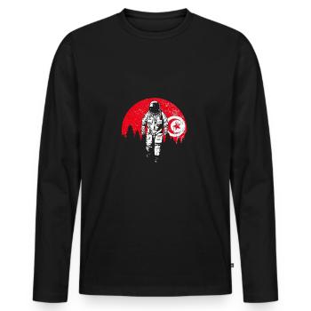 Tunisia - Men's Premium Organic Long Sleeve Shirt - black - Front - Nico (187cm)