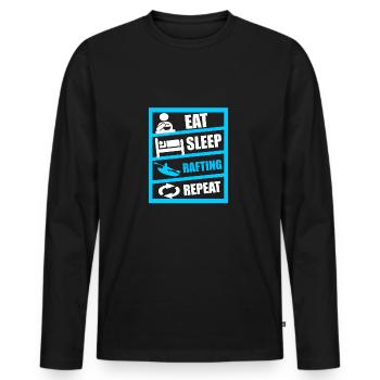 Boating Water sports rafting - Men's Premium Organic Long Sleeve Shirt - black - Front - Nico (187cm)