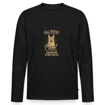 Berger allemand chien chien cadeau animal aboyer - T-shirt manches longues Premium bio Homme - noir - Devant - Nico (187cm)