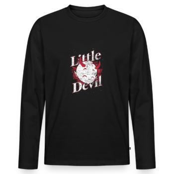 Devil Hunger Eat Hell Gift Purgatory Death - T-shirt manches longues Premium bio Homme - noir - Devant - Nico (187cm)