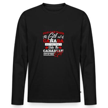 Canada - T-shirt manches longues Premium bio Homme - noir - Devant - Nico (187cm)