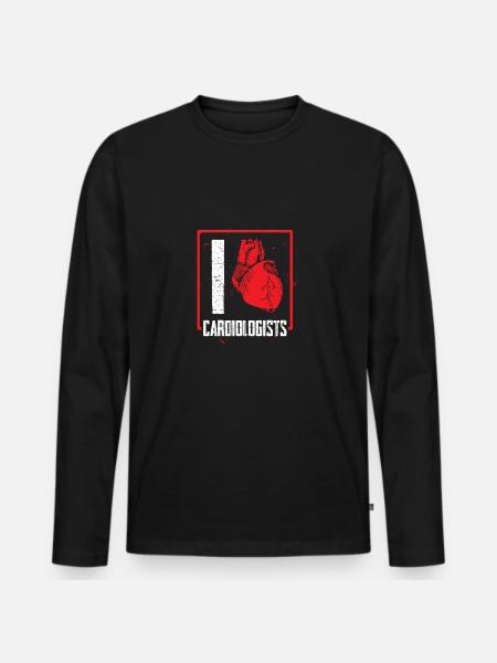 Kardiologe Herz Arzt Doktor Mediziner Geschenk - Männer Premium Bio Langarmshirt - Schwarz