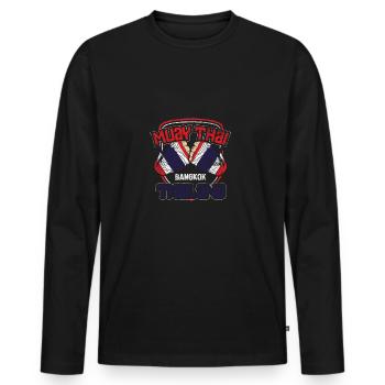 Thailand - Men's Premium Organic Long Sleeve Shirt - black - Front - Nico (187cm)