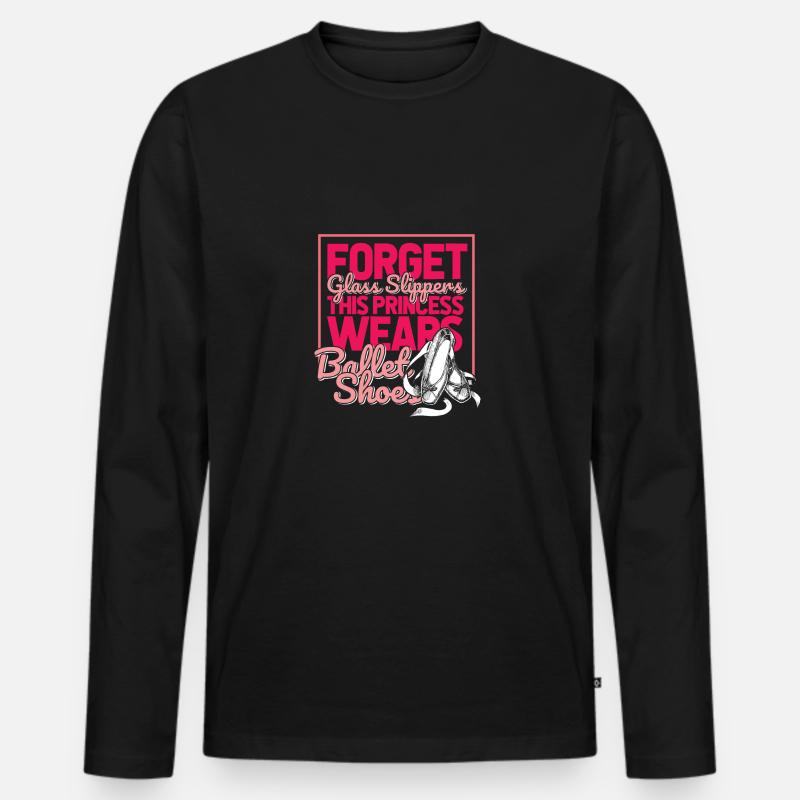 Ballett - Männer Premium Bio Langarmshirt - Schwarz