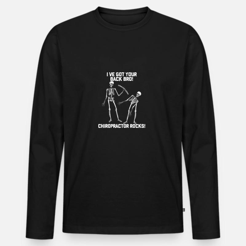 Chiropraktiker - Männer Premium Bio Langarmshirt - Schwarz
