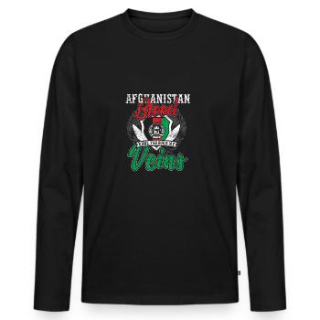 Afghanistan Kabul Persien Muslim Arabien - Männer Premium Bio Langarmshirt - Schwarz - Vorne - Nico (187cm)