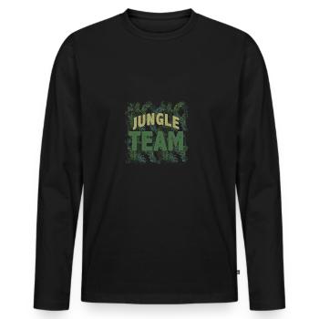 Team jungle - Men's Premium Organic Long Sleeve Shirt - black - Front - Nico (187cm)