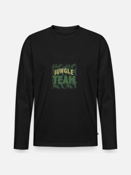 Team jungle - Men's Premium Organic Long Sleeve Shirt - black